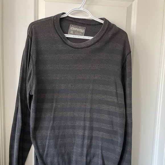 Aeropostale Charcoal/Black Striped Sweater - Picture 1 of 1